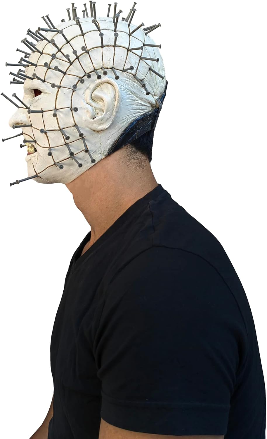 Men's Monster Horror Hellraiser III Pinhead Mask Halloween Costume Accessory