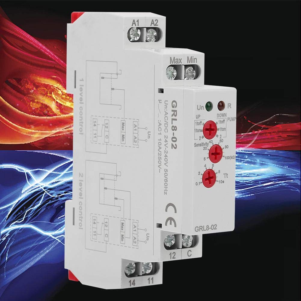 Liquid Level Control Relay GRL8-02 Adjustable Delay 24-240V