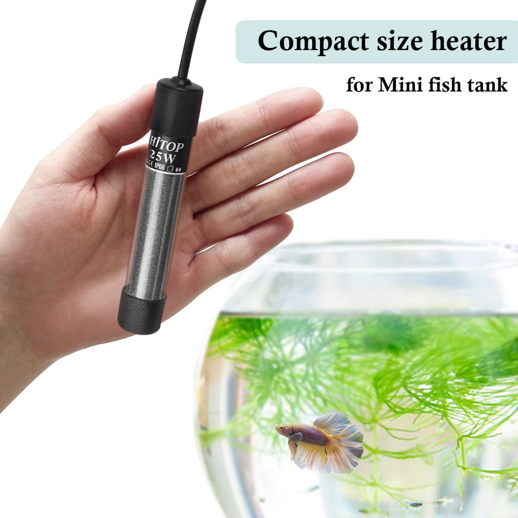Compact Submersible Aquarium Heater -25W Digital Heater for Fish Tank Turtle Tank