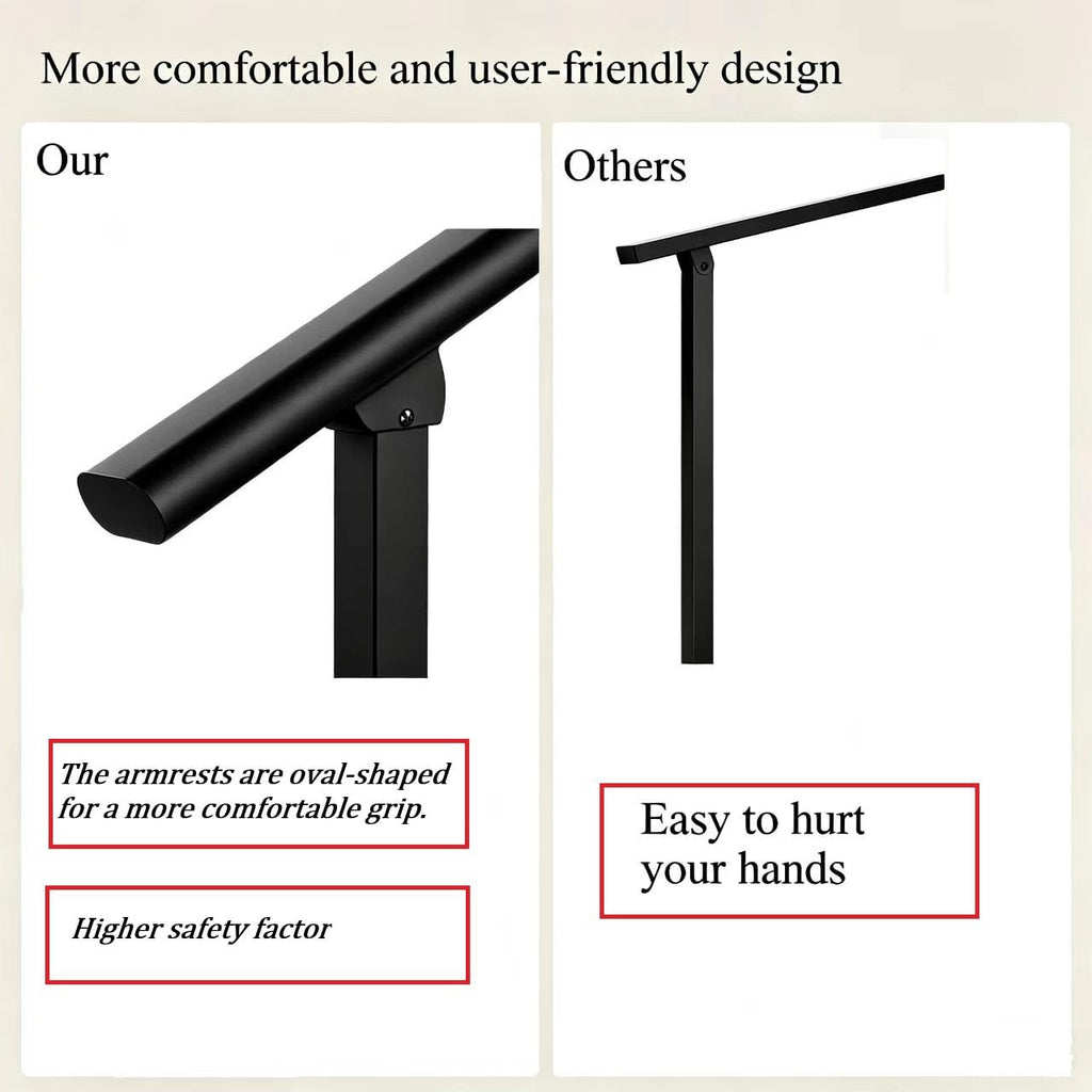Hand Rails for Outdoor Steps,3 Step Stair Railing Kit