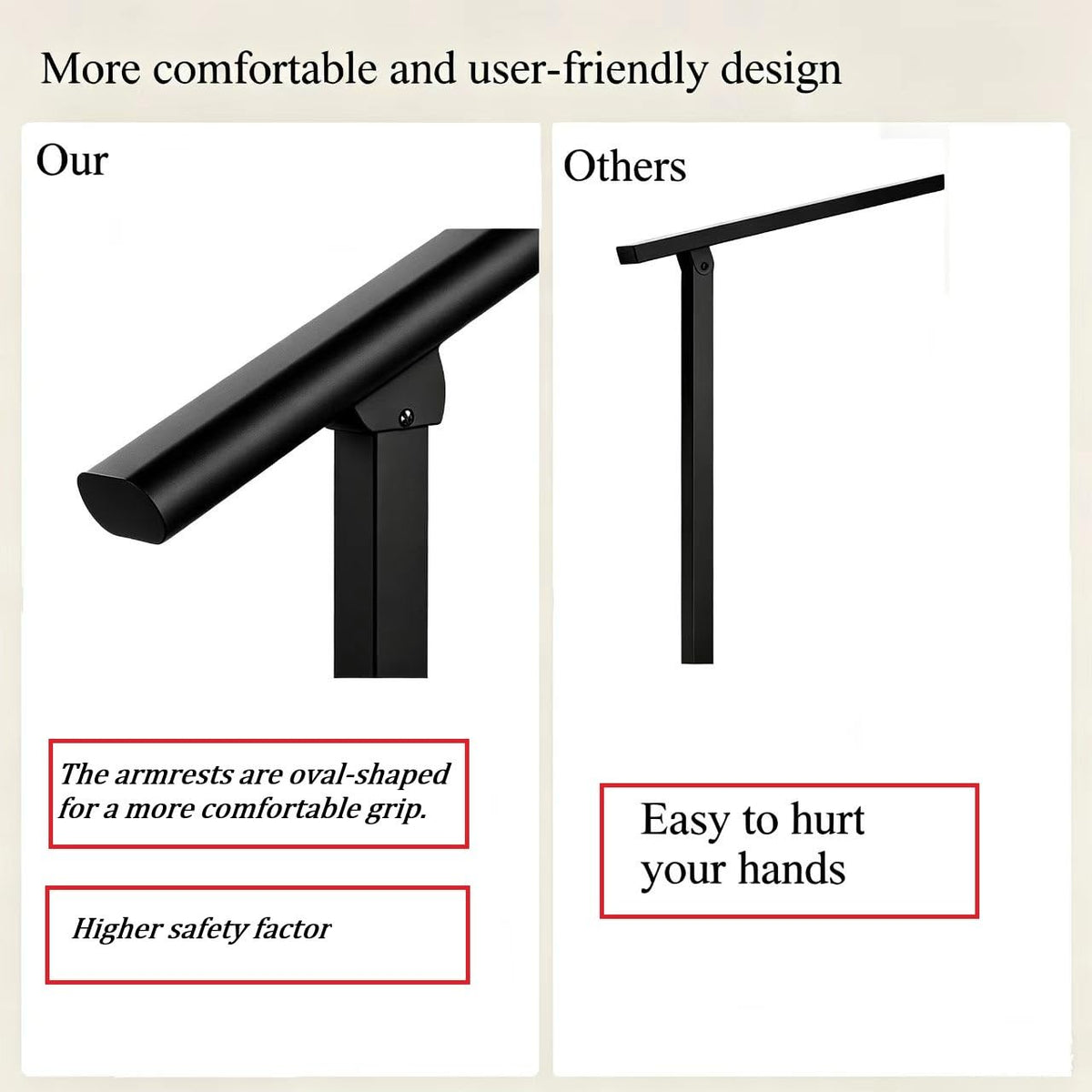 Hand Rails for Outdoor Steps,3 Step Stair Railing Kit