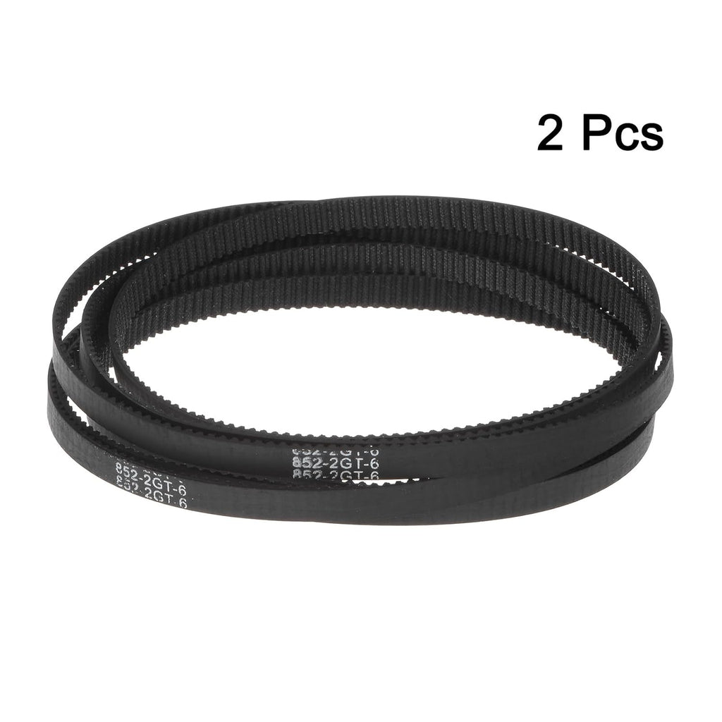 uxcell 2pcs 2GT Timing Belt Closed Loop Rubber Belts 852-2GT-6, 6mm Width x 852mm Length, 3D Printer Timing Belt