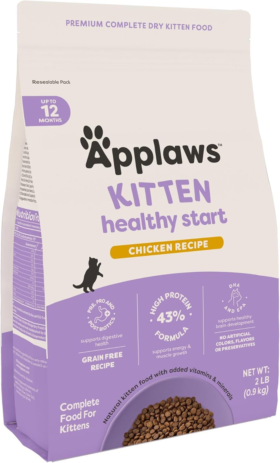 Kitten Healthy Start Chicken Grain Free Dry Food 2 lb Bag