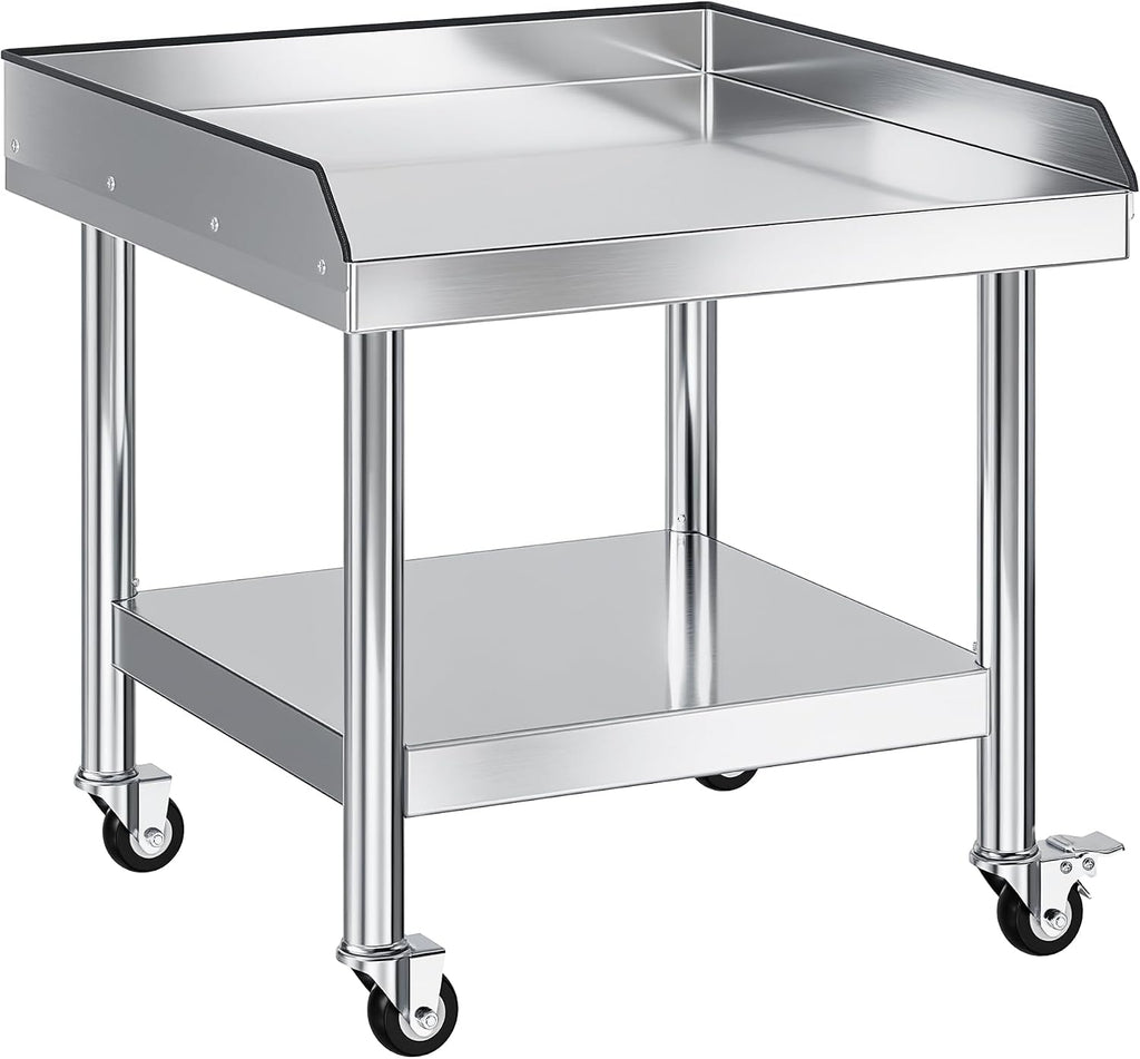25-Inch Stainless Steel Equipment Grill Stand Table
