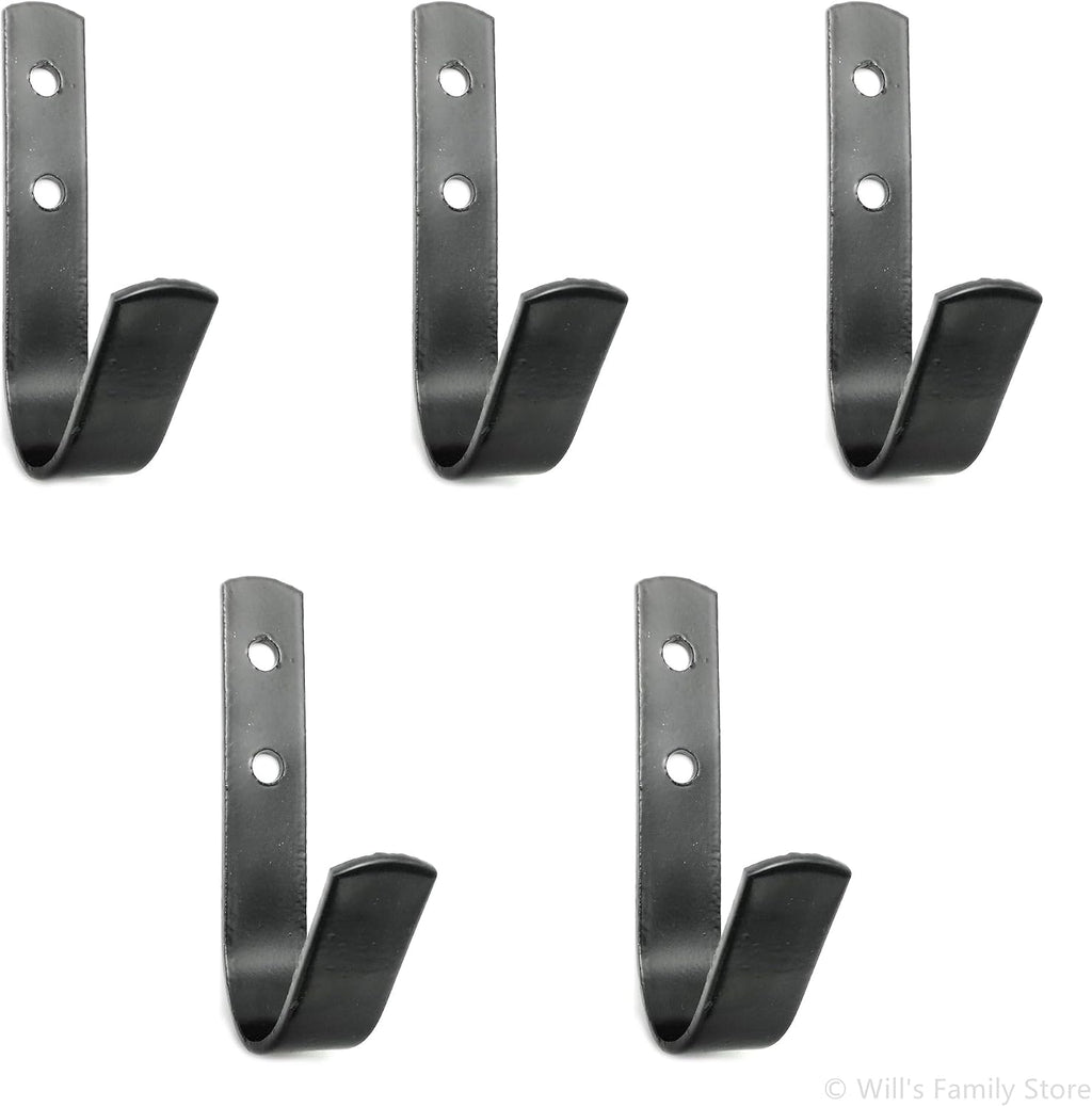 Steel Horse Stable Bridle Hangers Tack Room Hooks Black 5 Pack