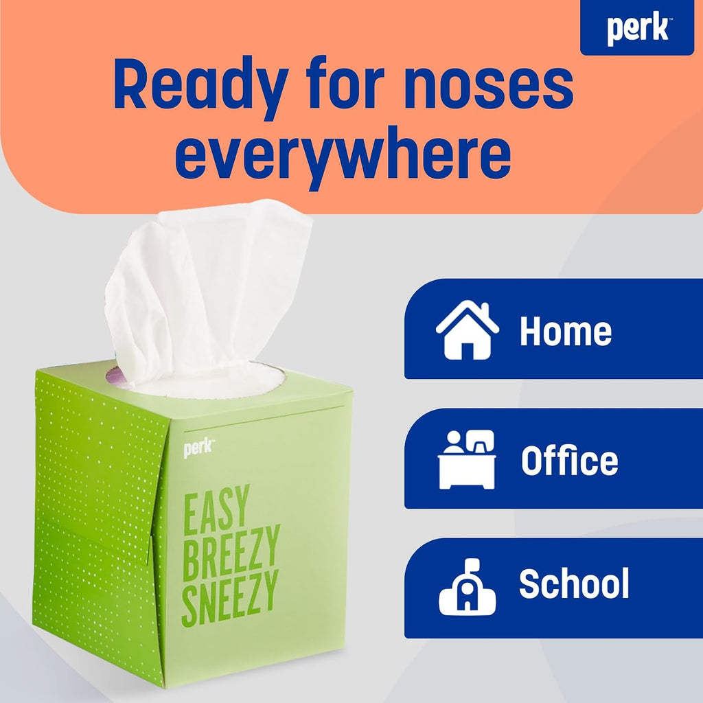 Ultra-Soft Facial Tissues, 2-Ply, 95 Tissues/Box, 6 Cube Pack