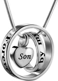 Cremation Jewelry No Longer By My Side, Forever In My Heart Carved Locket Memorial Necklace Keepsake Urn Pendant