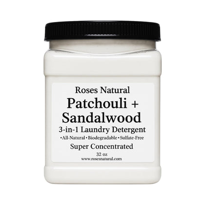 Patchouli + Sandalwood 3-in-1 Laundry Detergent Powder, 32 oz, HE, Vegan