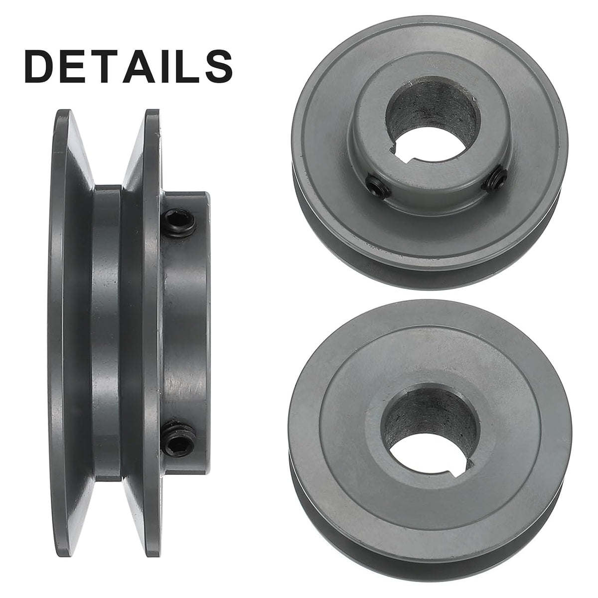 uxcell AK32-1 V-Belt Sheave 1" Bore, 3.25" OD, Single Groove Web Sheave