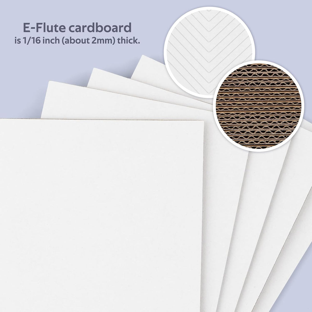 25 Pack 6x9 Corrugated Cardboard Sheets 2mm Flat Inserts