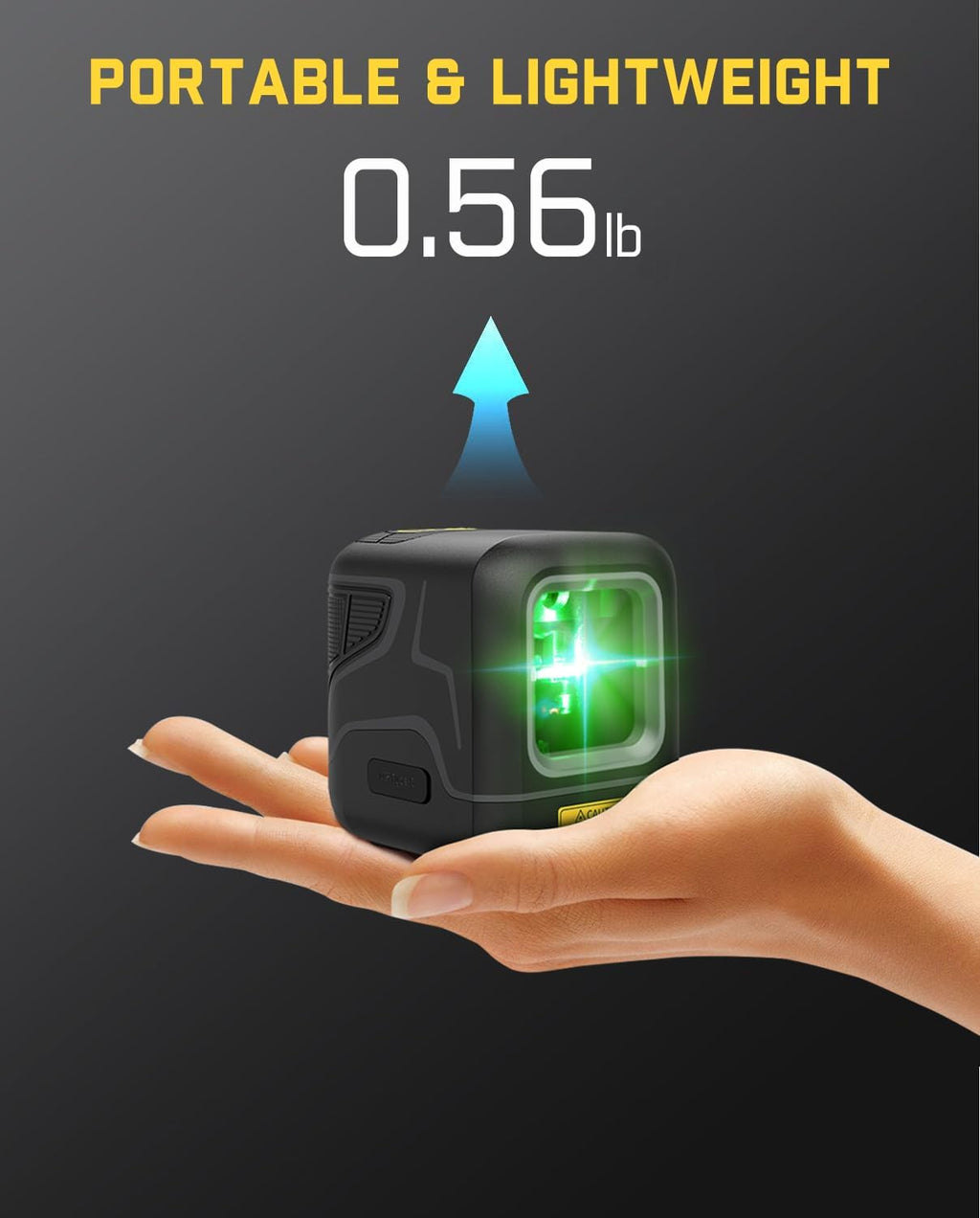 D2 Pocket Green Laser Level, 100 ft Self-Leveling Cross Line Laser, Type-C Rechargeable, Rotatable 360 Degree, Pulse
