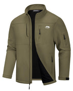 Men's Lightweight Softshell Jacket Fleece Lined Windbreaker Outdoor