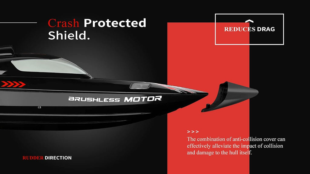 Remote Control Speed RC Brushless Boat WL916 2.4G 45km/h Under Motor RC Submarine with LED ights for Hobbies Adults