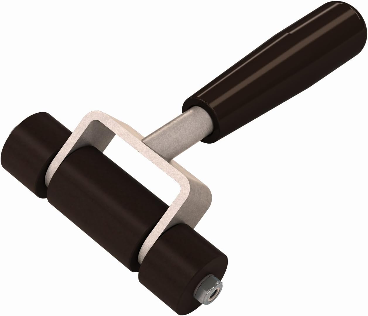 Seam Roller Black Solid Wheel 4 in. – Heavy Duty 3 Offset Rollers for Carpet and Vinyl Installation