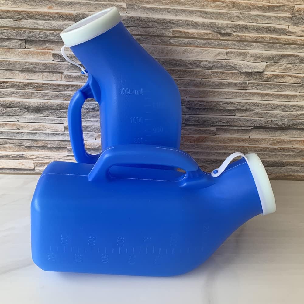 Urinals for Men,YUMSUM Portable Urinal 1200ml 2 Pack (New Blue)