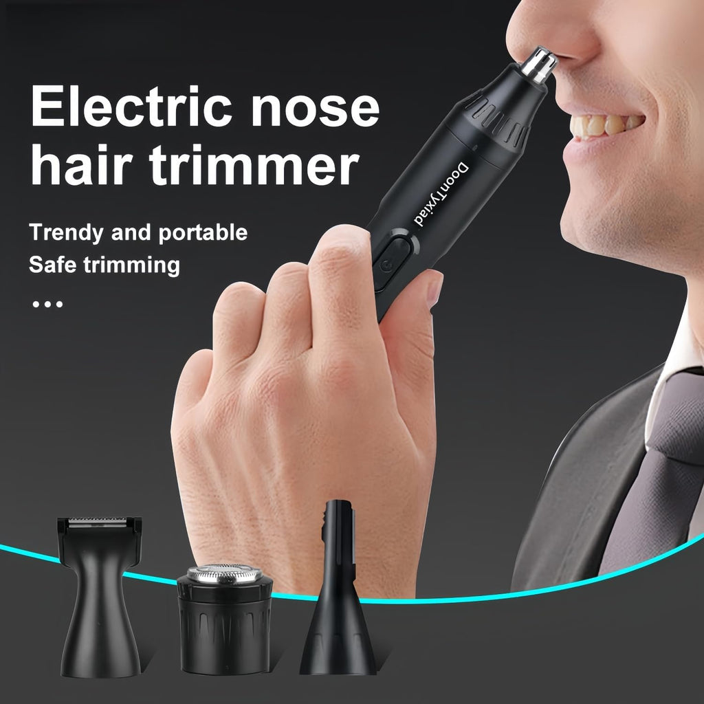 Rechargeable Ear and Nose Hair Trimmer, 4-in-1 Professional Painless Eyebrow & Facial Hair Trimmer for Men Women