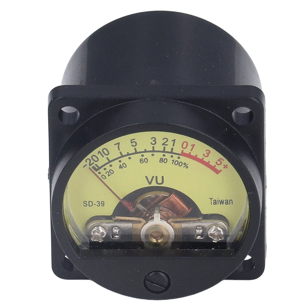 VU Meter Volume Level Meter with Backlight, Vibration Static Proof Plastic Iron Panel for Amplifier Sound and Noise Measurement