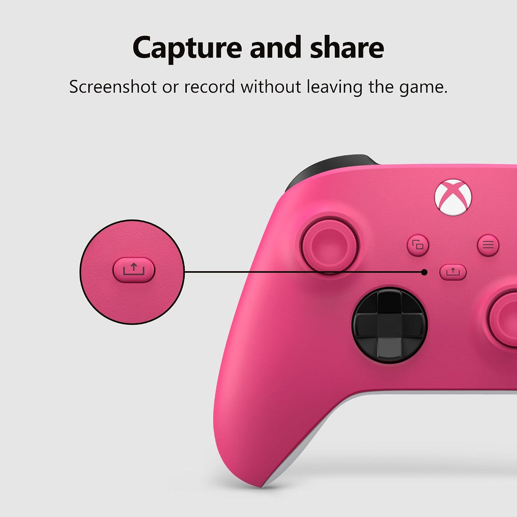Xbox Wireless Gaming Controller | Deep Pink | Console, PC, & Cloud Devices | Textured Grip | Wireless, Bluetooth