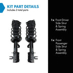 TRQ Front Driver and Passenger Side Strut and Spring Assembly Set