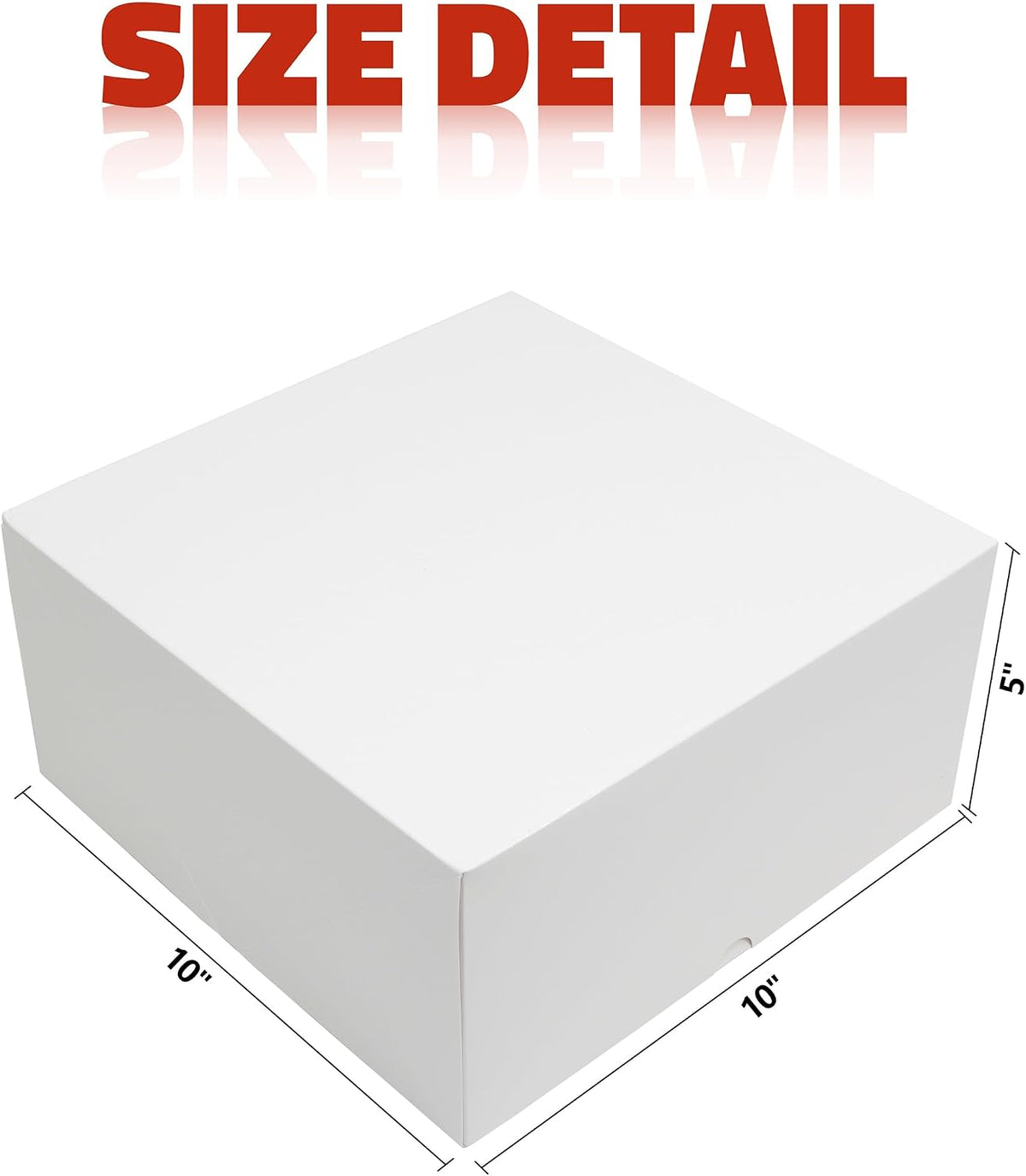 White Gift Boxes with Lids, 10-Pack 10x10x5 Inch