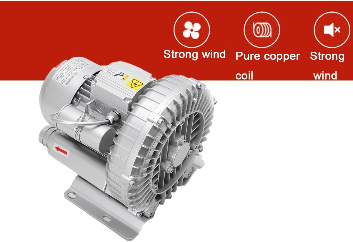 Regenerative Blower, High Pressure Vortex Ring Blower Single Phase 370W
