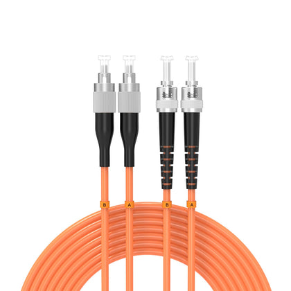 Fiber Optic Cable OM2 FC to ST Indoor Fiber Patch Cable, 50/125μm Multimode Duplex Fiber Optic Internet Cables