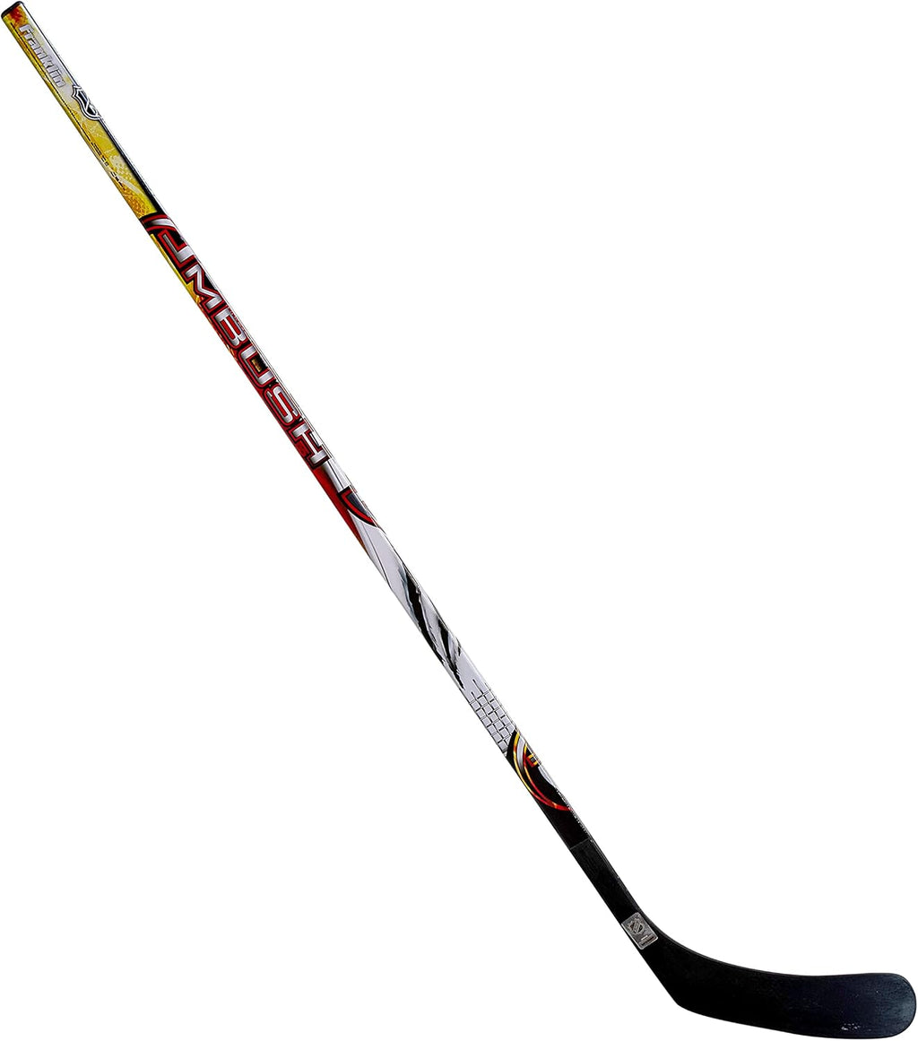 Street Hockey Sticks - Ambush Junior Street Hockey Stick - Wood and Fiberglass Shaft - ABS Blade - One Piece Stick