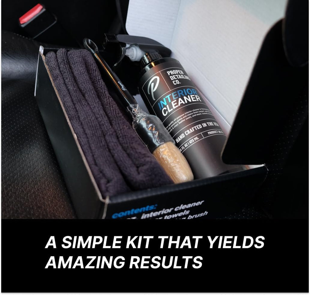 Interior Car Cleaning Kit - Professional Auto Detailing Supplies with Brush for Complete Vehicle Interior Detailing