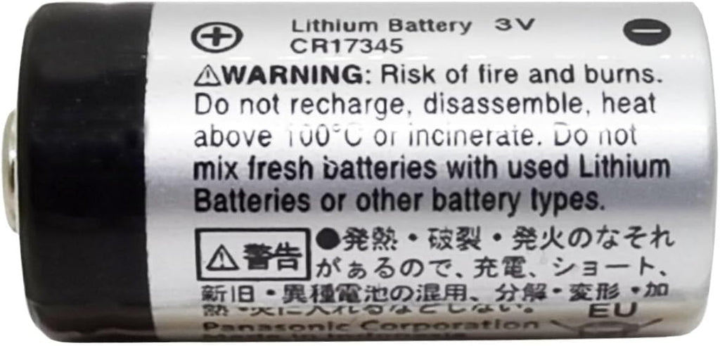 (2 Pack CR123A 3V Lithium Battery 1400mAh for Cameras Flashlight Alarm Smart Sensors (Non-Rechargeable)