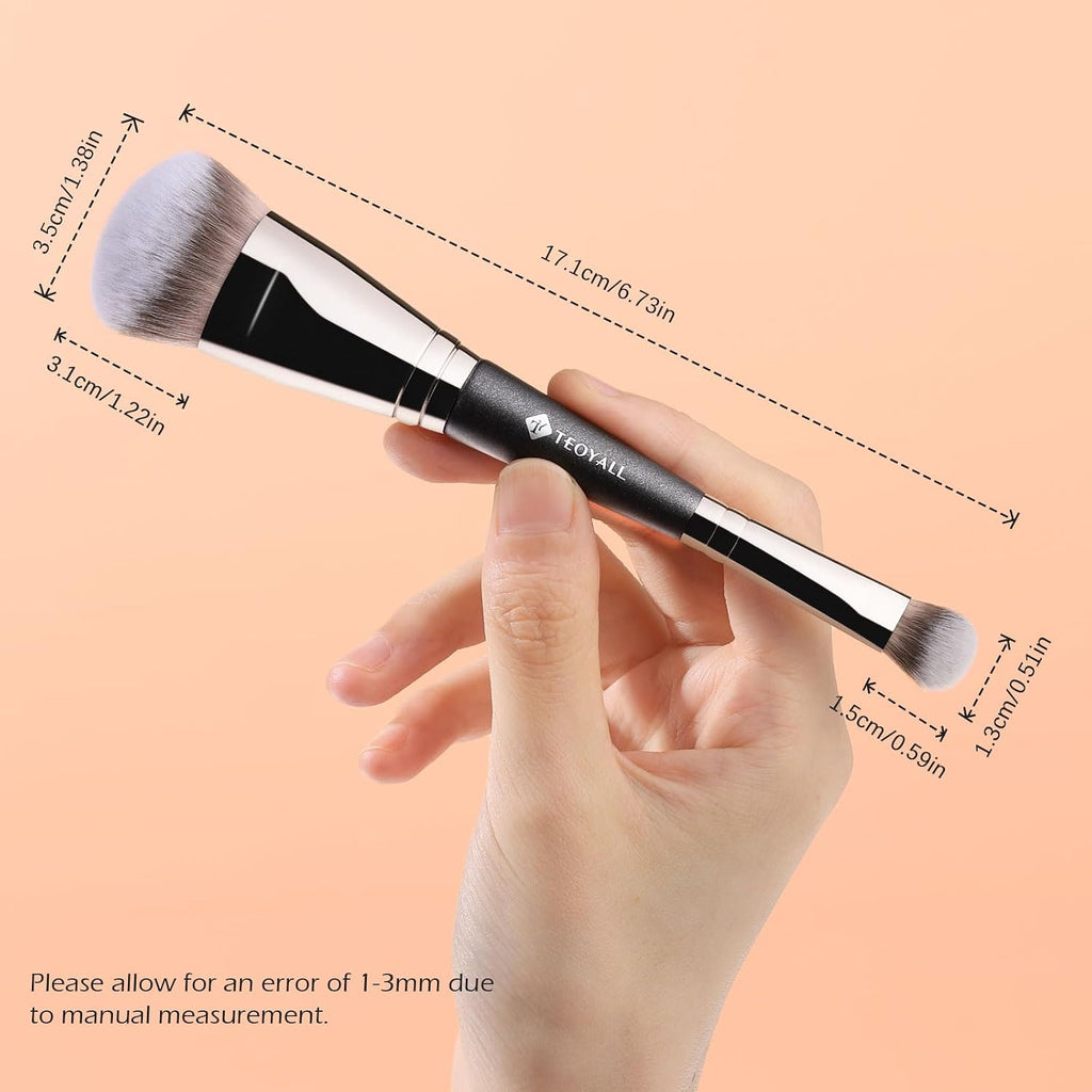 Dual-Ended Brush, Cat Paw Foundation and Under Eye Concealer Brush