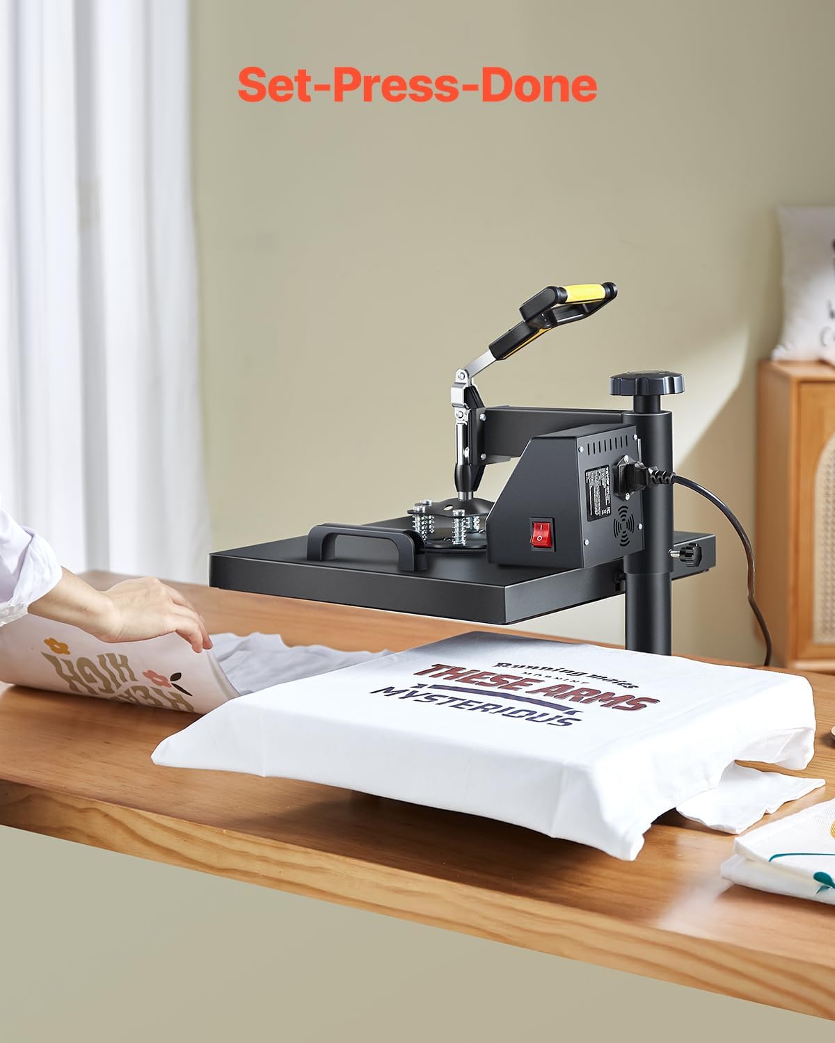 2 in 1 Heat Press Machine for T Shirts and Hats, 15x15 Inch Professional Swing Away Digital Tshirt Press Machine for