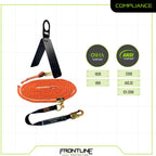 Frontline RK110V50 Combat Premium Complete Roofers Kit | Includes Combat Harness, Roof Anchor & Vertical Lifeline
