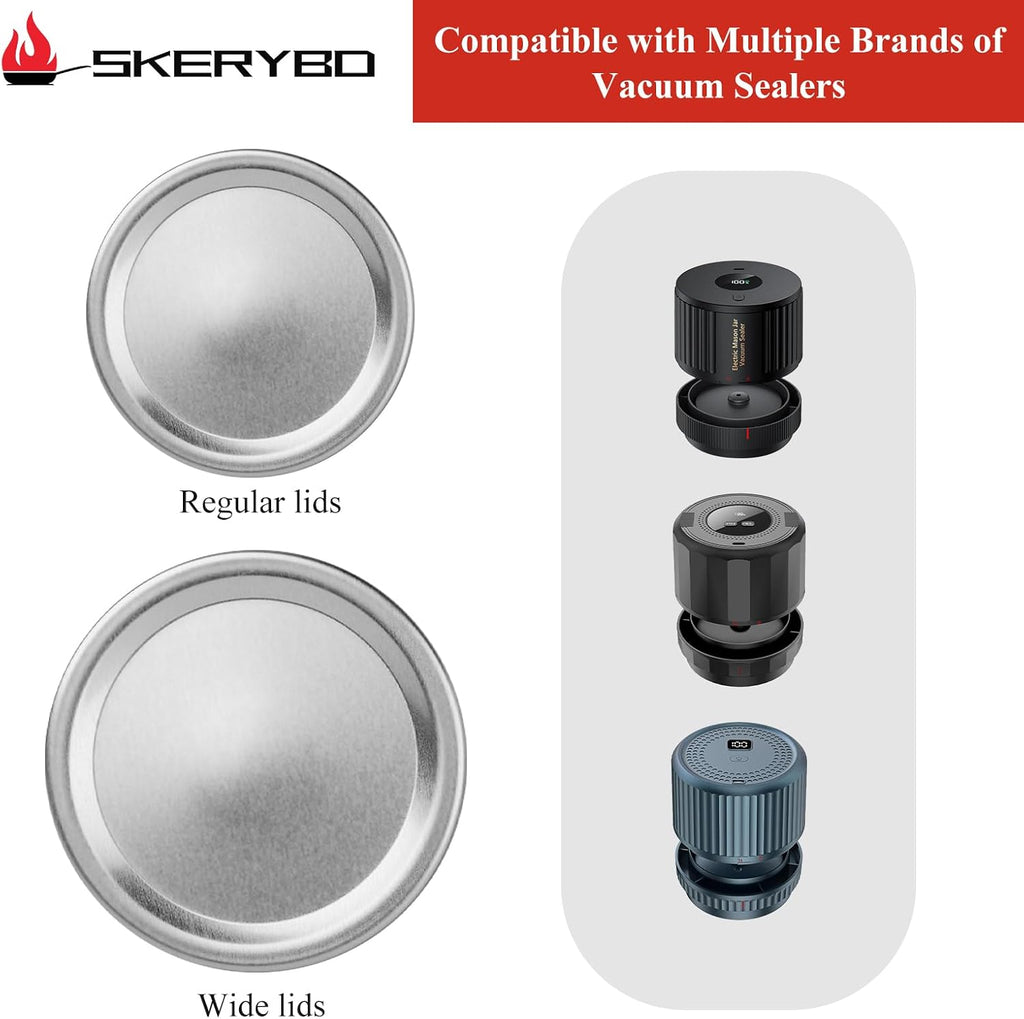 Canning Lids Regular and Wide Mouth, Mason Jar Lids Only for Ball, Kerr Jars (56)
