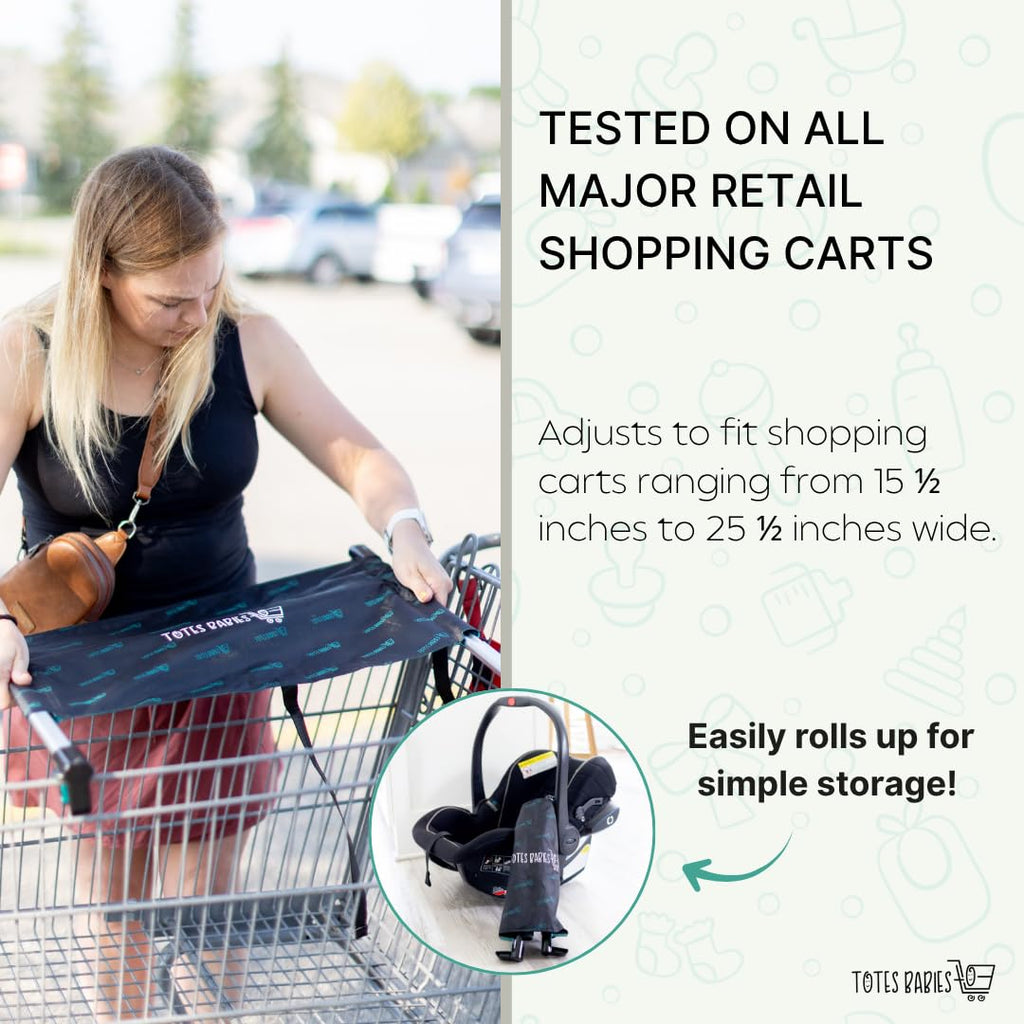 Car Seat Carrier for Shopping Carts, Allows Babies, Newborns, Infants and Toddlers to Stay Snug or Sleeping in Car