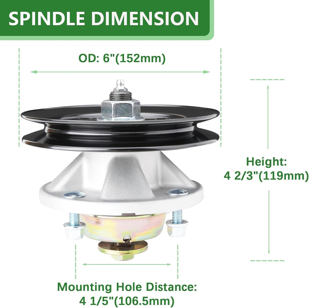 AM121342 AM121229 Deck Spindle Assembly Fit for John Deere 54 48 44 Inch 345 335 325 GT235 LX188 Mower Spindle JD LX178 LX240 GT275 GT245 GT325 Tractor Parts (3 Pack)