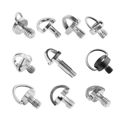 1/4 Quick Release Screw Set Folding D-Ring Screw Set for SLR Camera Photography Tripod monopod Quick Release