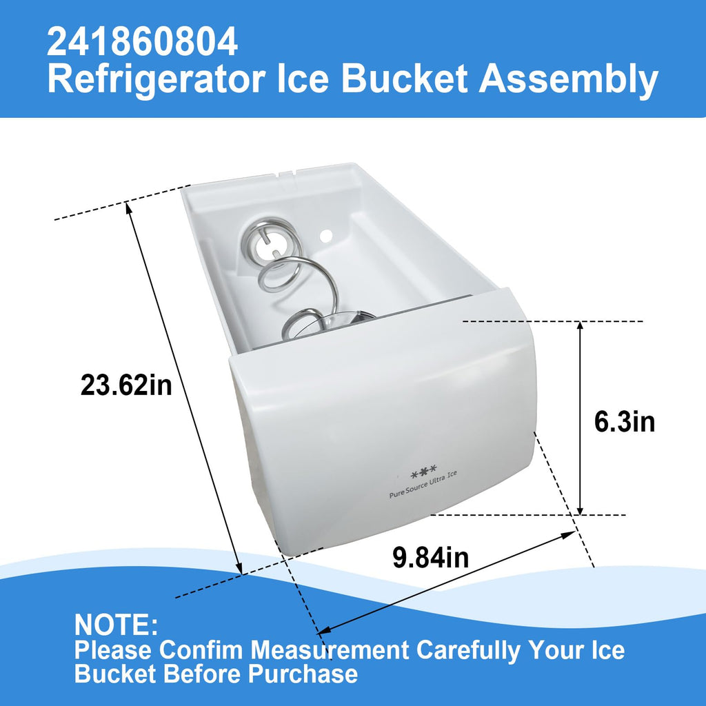 241860804 Refrigerator Ice Bucket Container Assembly for Frigidaire Fridge