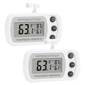 Digital Refrigerator Thermometer 2 Pack for Fridge Freezer Cooler Waterproof, White