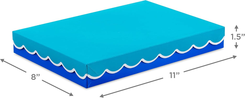 Small Gift Boxes with Lids, 6-Pack (Scalloped Blue, Pink, Teal)