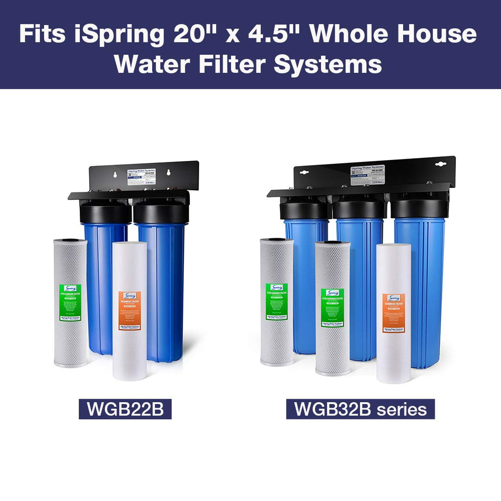 iSpring 5-Micron 20" x 4.5" Whole House Water Filter Sediment Removal