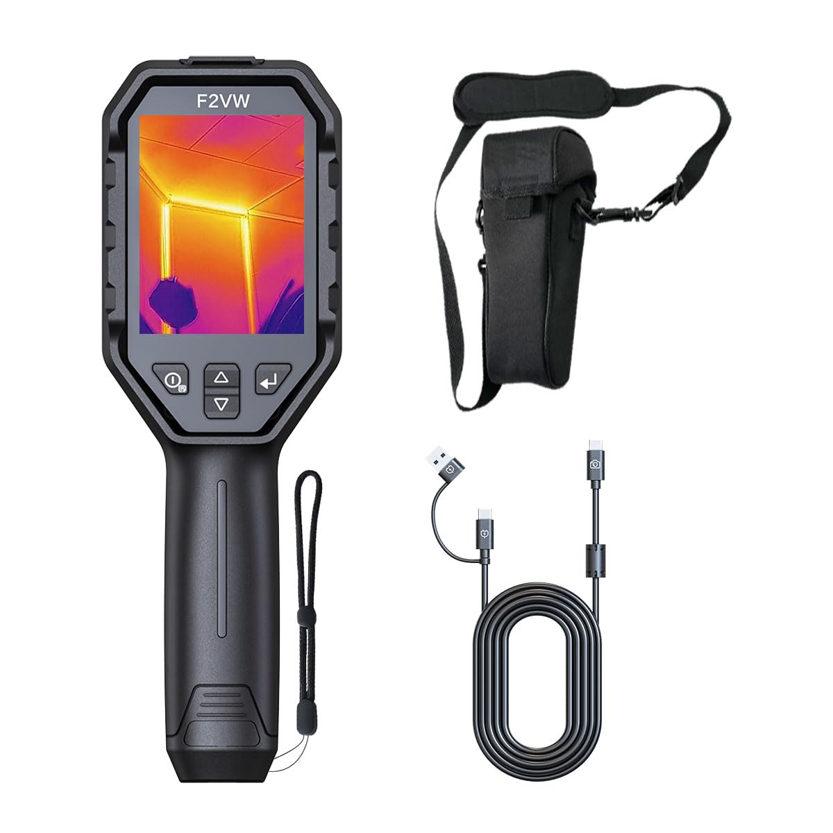 HSFTOOLS F2VW Thermal Camera with 2MP Visual Cam, 640x480 Super Resolution