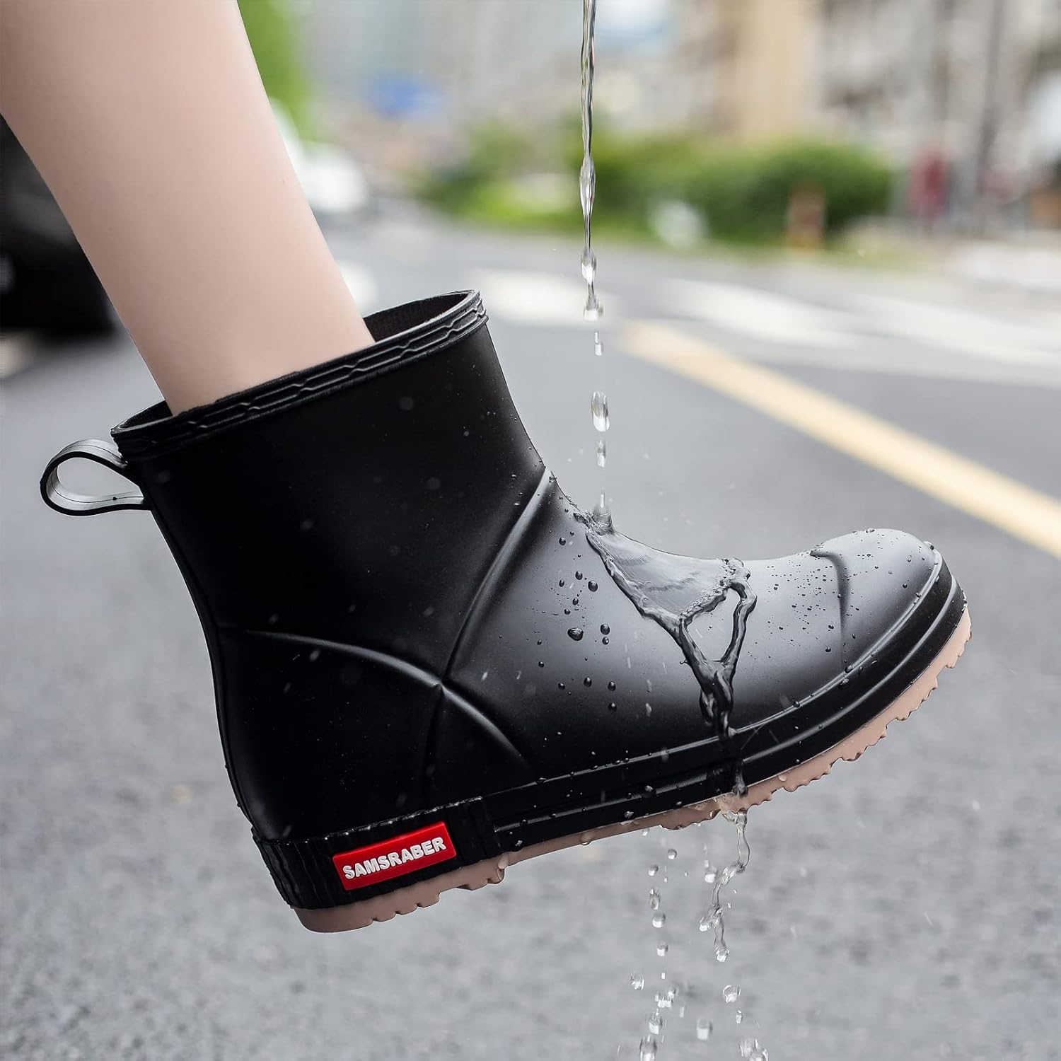 Short Rain Boots for Women and Men, Lightweight Waterproof Garden Boots, Anti-Slip Chelsea Womens Rain Boots, Stylish