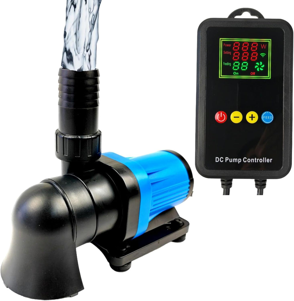 DC 24V CHS-1500 9W Return Pump 385GPH 9.1ft Durable with Controller for Fish Tank, Aquarium