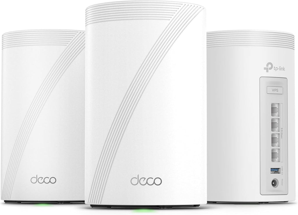 Deco 7 Pro Tri-Band WiFi 7 BE10000 Whole Home Mesh System 6-Stream 10 Gbps | 4 x 2.5G Ports Wired Backhaul, 4 x Smart