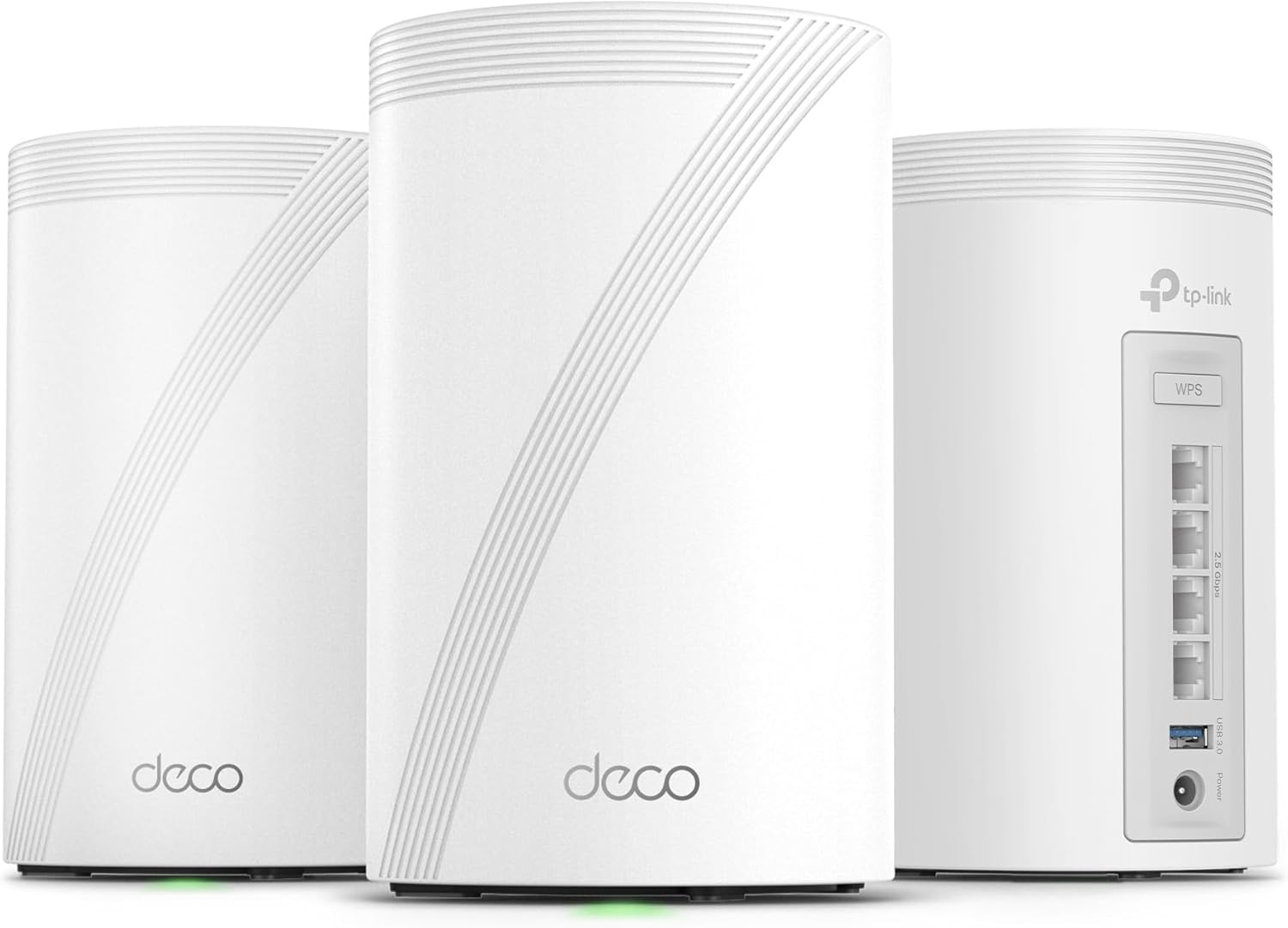Deco 7 Pro Tri-Band WiFi 7 BE10000 Whole Home Mesh System 6-Stream 10 Gbps | 4 x 2.5G Ports Wired Backhaul, 4 x Smart