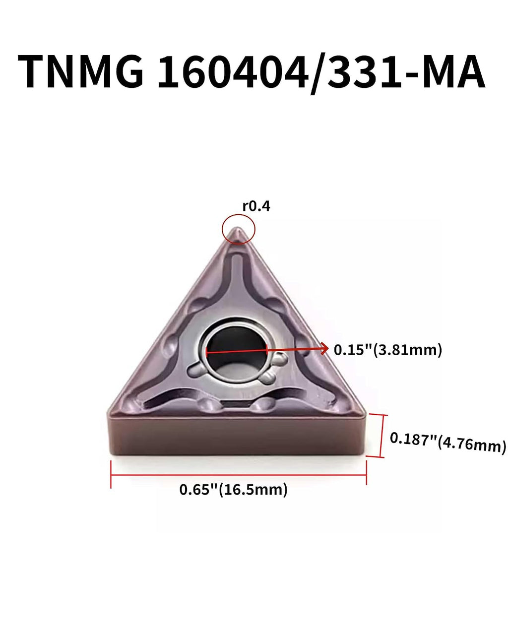 TNMG160404 TNMG331-MA MM25 Indexable Carbide Turning Inserts TiAlN Coating