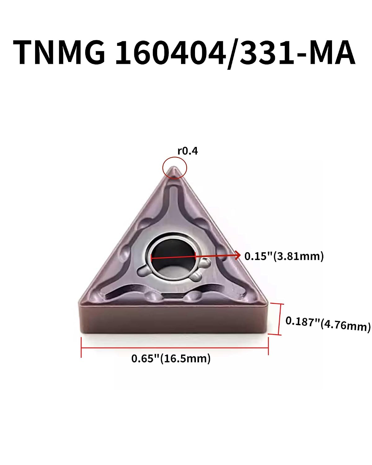 TNMG160404 TNMG331-MA MM25 Indexable Carbide Turning Inserts TiAlN Coating