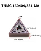 TNMG331 TNMG160404-MA Indexable Carbide Turning Inserts Semi Finishing