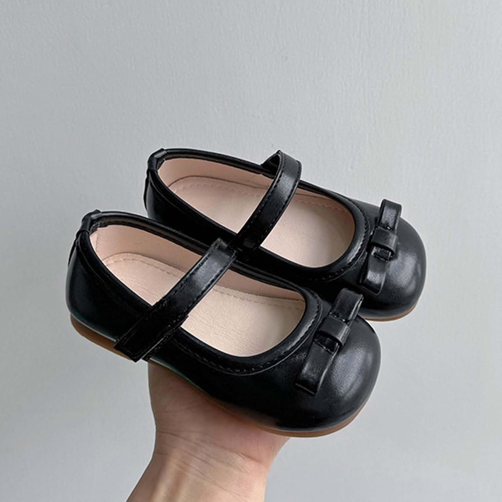 Girls Mary Jane Shoes School Uniform Flats Dress Shoes Church (Little/Big Kids) Easy On PU Ballet Flat Shoe