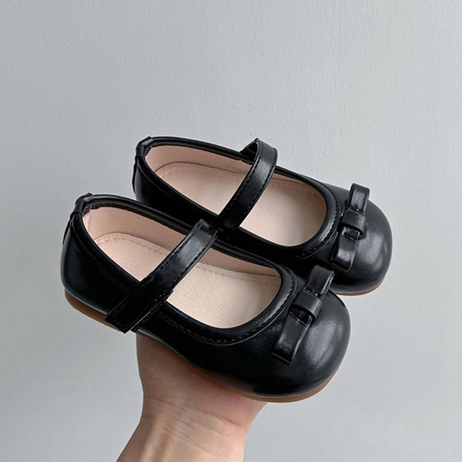 Girls Mary Jane Shoes School Uniform Flats Dress Shoes Church (Little/Big Kids) Easy On PU Ballet Flat Shoe